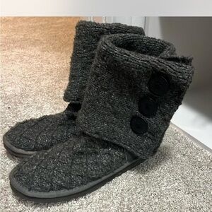UGG Gray Knit Boots